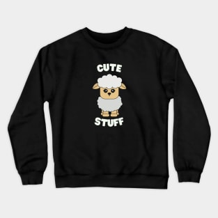 Cute Stuff Sheep Furry Eyes Adorable Crewneck Sweatshirt